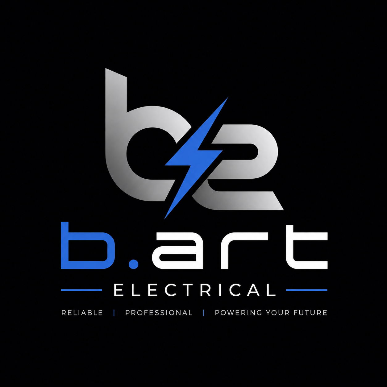 B.art Electrical Ltd logo — stylised b lightning bolt mark
